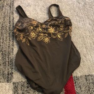 One piece plus size swimsuit